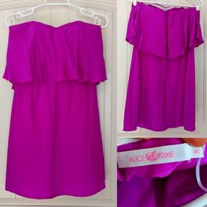 Alice & Trixie Purple Silk Cocktail Dress